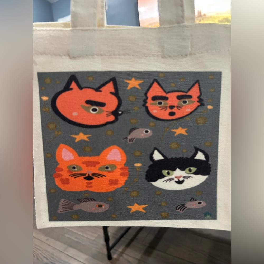 Curious Cats Tote Bag: Original Artwork